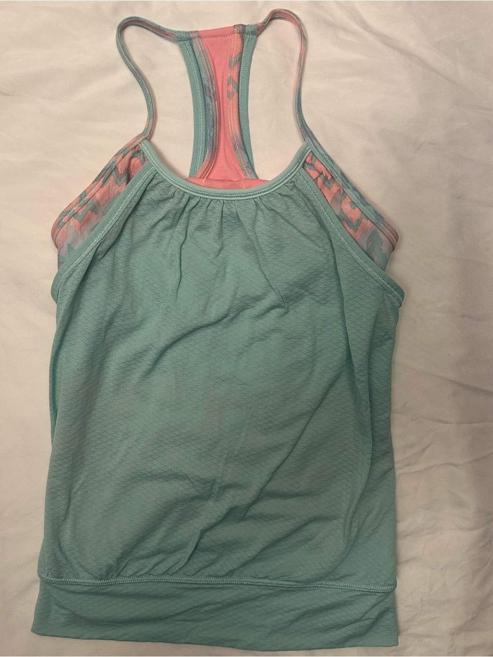 Ivivva Mint and Coral Racerback Tank Top 7